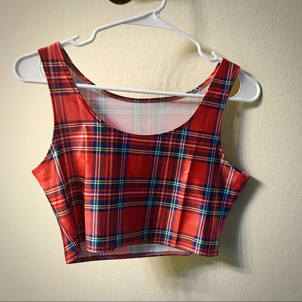 Red Checkered Bralette